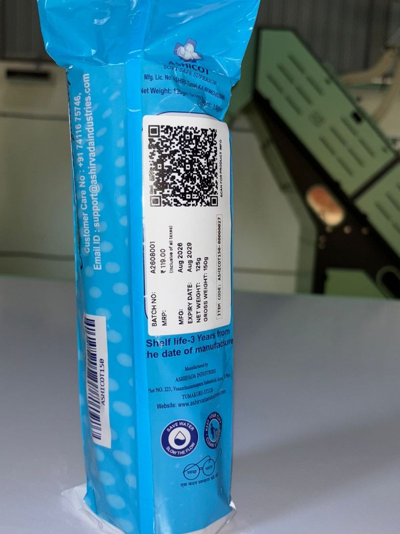 ASHICOT Absorbent Cotton Roll 150gm for Medical Use – 100% Pure, Soft & Non-Sterile for First Aid, Wound Dressing, Baby Cleaning, Clinics